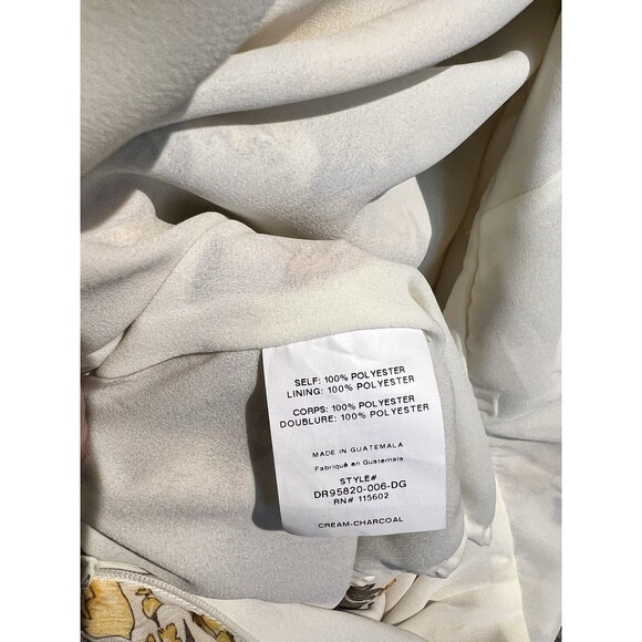 LUSH Ruffle Floral‎ Yellow Mini Dress Short Sleeve 100% Rayon Women L EUC Pretty - Picture 4 of 4